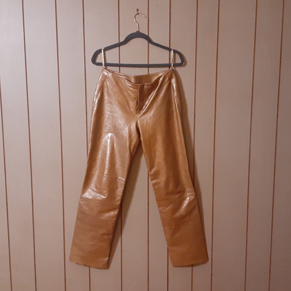 Banana Republic Golden Leather Pants Size 4